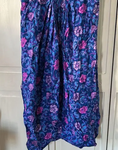 Maggy London Vintage 80s by Jennifer Booher 100% silk Floral dress - Size 10