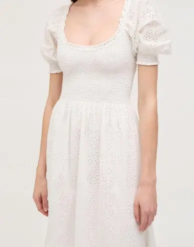 Hill House RTR The Eyelet Louisa Nap Dress White Sz Medium cottage core crochet