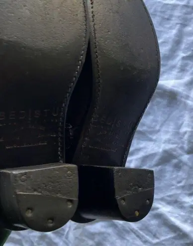 Bed Stu Cobbler Yurisa Booties Boots Women's Sz 6.5 Leather Ankle Black Rustic