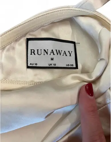 RUNAWAY THE LABEL Havanna Mini Dress in Ivory Medium