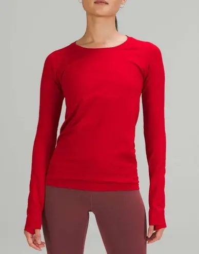 Lululemon - New Year Swiftly Tech Long Sleeve Shirt 2.0 Dark Red Running Gym