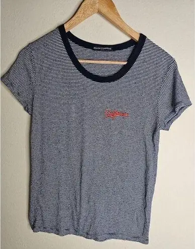 Brandy Melville  John Galt Ringer Embroidered California Striped T-shirt One Size