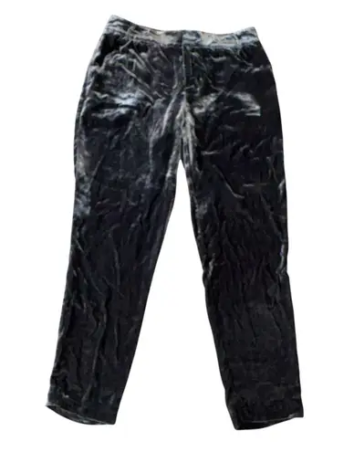 Elevenses Anthropologie Chic Velvet Ankle Trouser Pants in Grey Size 6