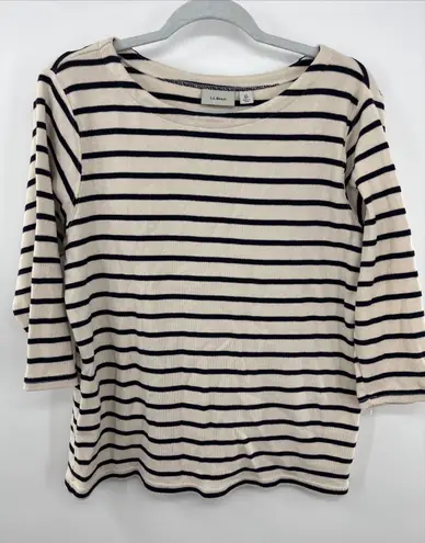LL BEAN Womens XLp Tunic Top Striped 3/4 Sleeve Lightweight Sweater Size undefined