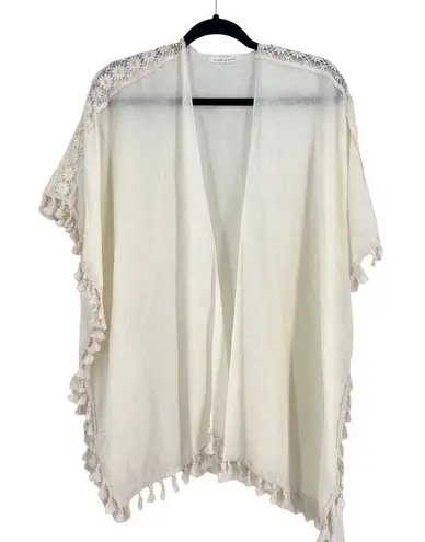 Do Everything In Love Gauzy Embroidered Kimono Swim Cover Up One Size OS - Image 1