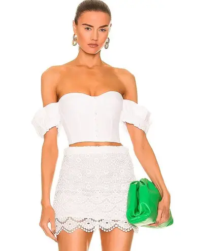 STAUD Revolve* Bouvier Crop Top in White, Size S New w/Tag Retail $245 SOLD OUT!