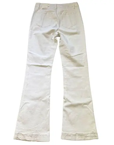KENCAN White Sailor Button Flat Front Flare Cotton Blend Stretch Jean NWT 11 Size undefined