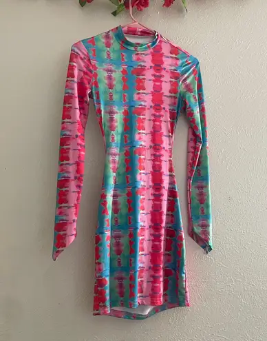 Blushmark Tie Dye Bodycon Dress Long Sleeve