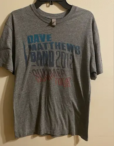 None Womens Dave Matthews Band 2012 Summer Tour T-Shirt Gray Size Medium DMB