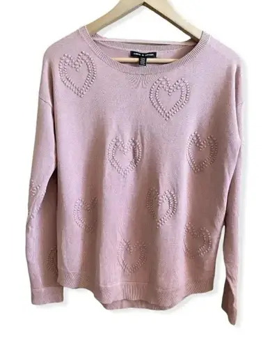 Cable & Gauge Pink Light Crewneck Sweater