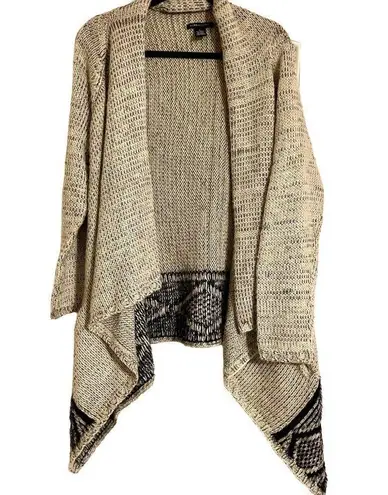 BCBGMAXAZRIA Cardigan Size Large Sweater Knit Oversized Aztec Boho