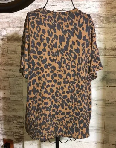 Zutter boss babe cheetah print shirt size large animal print working shirt