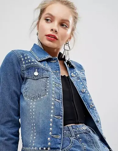 Parisian studded jean jacket