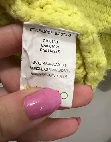 Louna Green Sunny Lime Knit Sweater Size Small $65