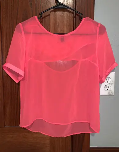 Divided Neon Pink Top