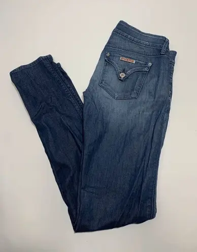Hudson Women's Jeans Skinny Collin Flap Pockets Low Rise Blue Medium Wash Size 2