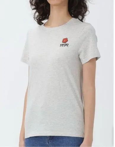 Kenzo | Boke Flower Crest Embroidered Quiet Luxury Gray T