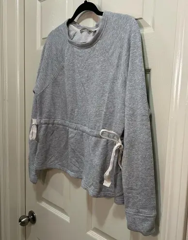 Athleta Women’s  Studio Cinch Sweatshirt Gray Tie Sides Crewneck Size Small thumbnail 3
