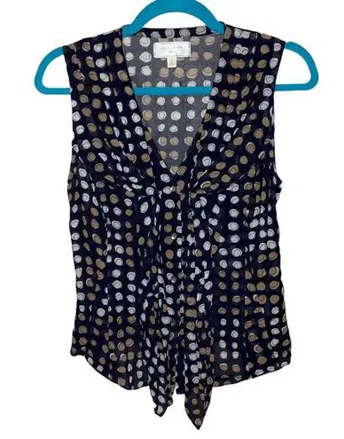 Moulinette Soeurs Polka Dot Silk Sleeveless Blouse