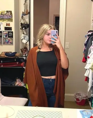 Forever 21 rust poncho jacket 