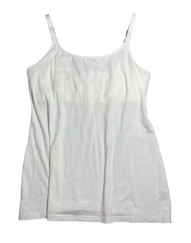 Audden White Adjustable Strap Camisole Tank Top Womens M Cotton Blend 18f Size M