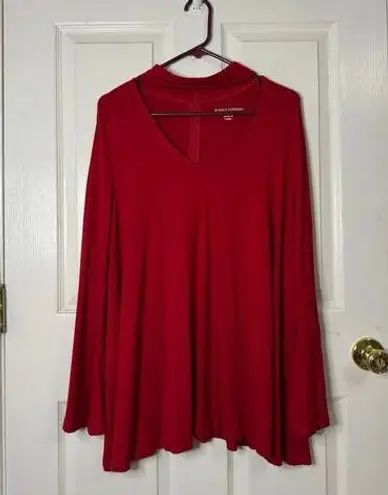 Jessica London Women's Plus Size Mob Wife Cut Out High Neck Crepe Top 3/4 Sleeve size 14/16