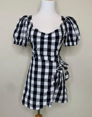 Nightwalker Black White Checker Dress Sz Small