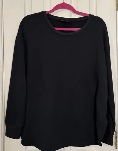 32 Degrees Heat Black Long Sleeve Women’s Shirt, Poly/Rayon/Spandex, Large