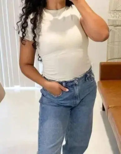 SKIMS Stretch Cotton Tee in Bone Size Small