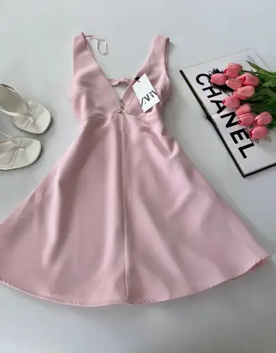 ZARA Pink Midi Dress