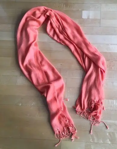 Pashmina Bright Orange Style Fringe Scarf
