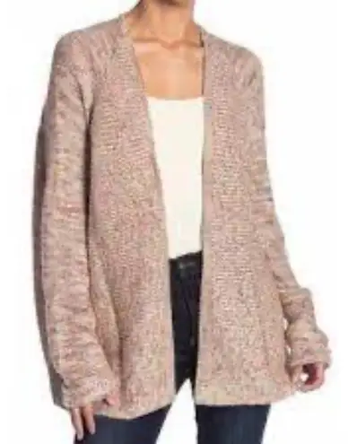 Retrology Plus Sz 3X Knit Pink Cardigan Sweater Open Stretch Drop Shoulders