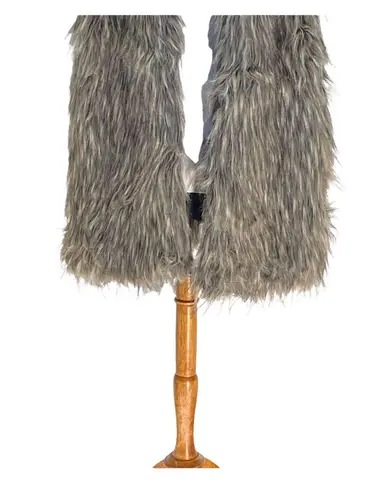 matty m Women’s Vest Faux Fur Sleeveless Open Vest Tan Size XS