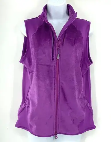 Peter Millar  Fleece Vest Warmth 4E Womens L Sleeveless Full Zip Soft Purple NWT