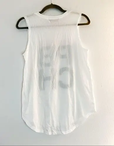 SoulCycle Tank Top White Sleeveless Graphic Tee Palm Beach Sz L EUC