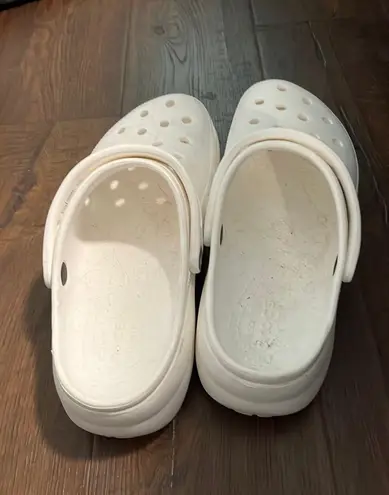 Crocs White “platform”