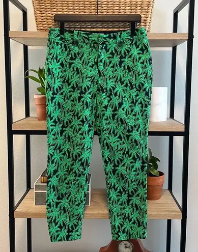 Banana Republic  Martin Fit Mid-Rise Palm Tree Print Dress Pant Trouser, 8