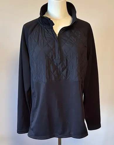 Avia Black Boxy Polo Sweatshirt
