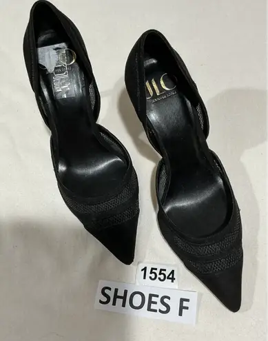 Woman’s Jlo Slip On Black Pointed Toe High Heel Pumps 7m Size 7