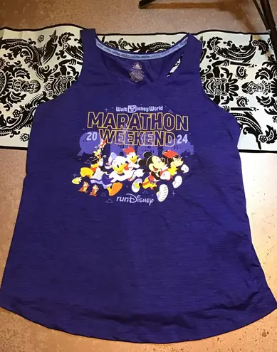 Walt disney world run disney marathon weekend 2024 woman’s tank top Large Blue