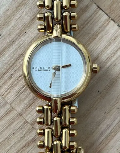 Rudolphe by Longines Rare Vintage Ladies Watch Gold Bracelet Unique Crystal