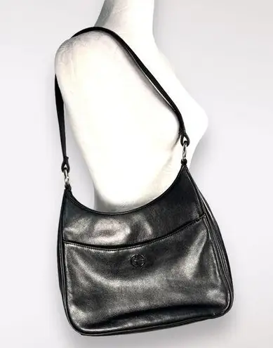 Giani Bernini Genuine Leather Black Shoulder Bag