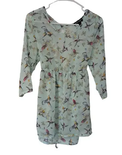 About A Girl NWOT Tunic 3/4 Sleeves Sheer Summery Blouse sz S