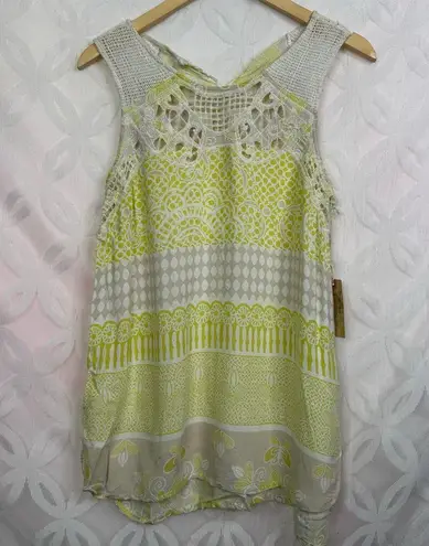 5 for $25| Beach Cove Sleeveless Blouse Size S NWT Yellow