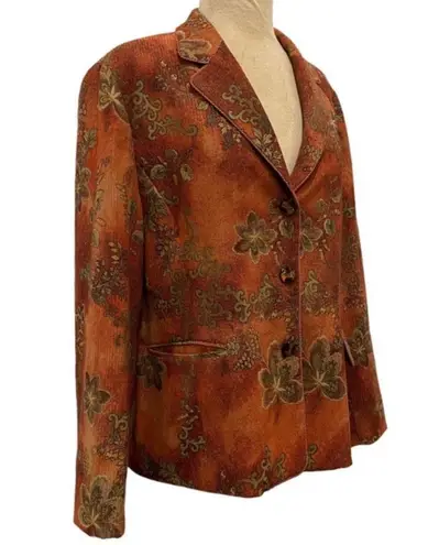 Bohemian Jacket Blazer Floral Printed Size Large