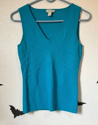 Boston Proper nylon stretchy blue tank