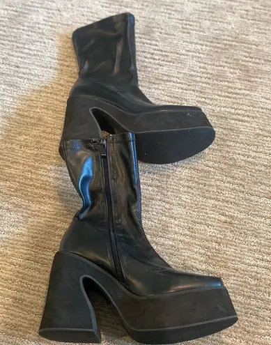 Black chunky boots Size 6