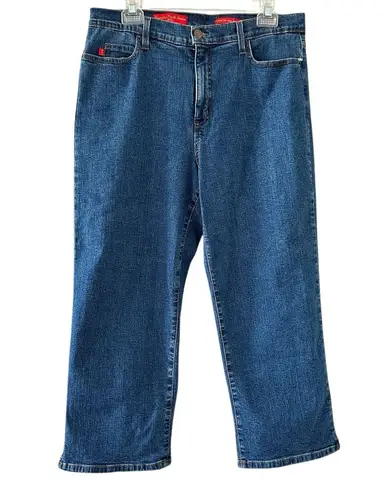 NYDJ Tummy Tuck Jeans Women's Size 16 Made in USA Cropped Denim Straight Leg