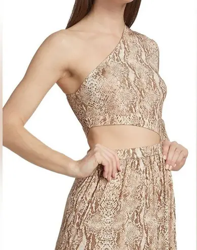 L'Agence New Fontana Cut-Out Maxi Dress in Neutral Multi Cobra Women’s Size 2