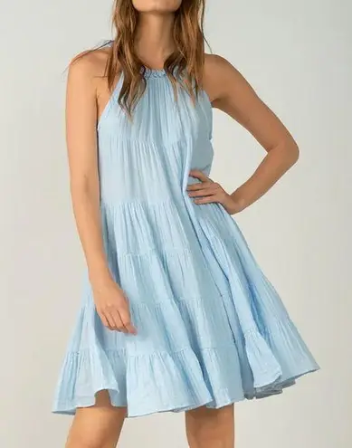 Elan Sky Blue Flowy Mini Dress Size S